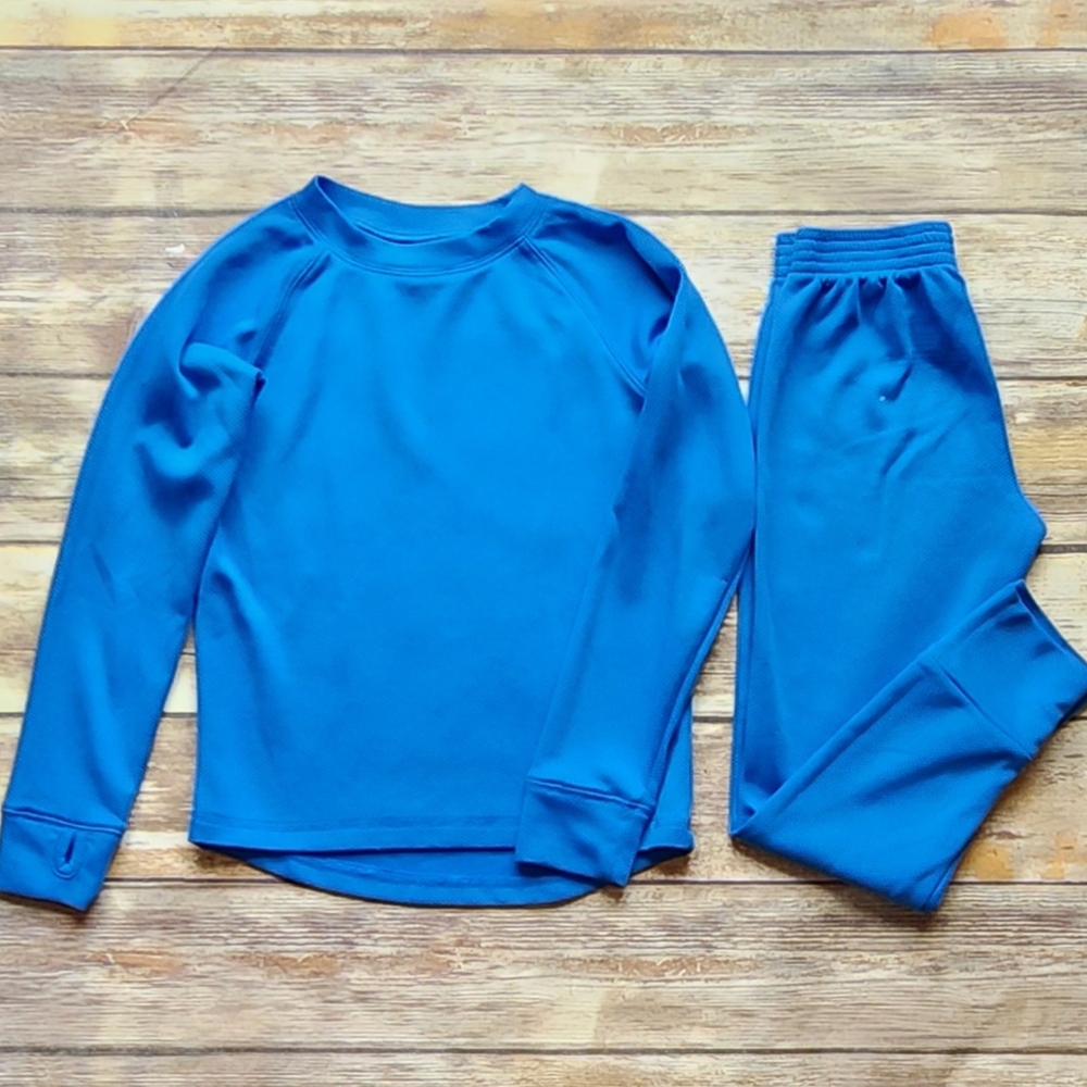 L.L.Bean Kid Wicked Warm Midweight Pant And Top Set Size L6X/7